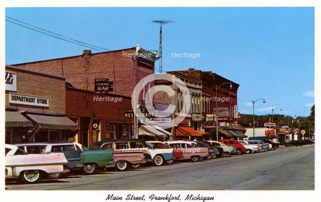 Main Street, Frankfort, Michigan, USA, 1959. Artist: Unknown