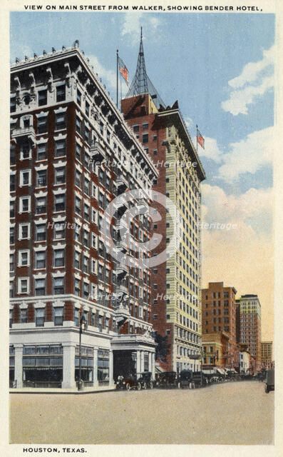 Main Street, Houston, Texas, USA, 1918. Artist: Unknown