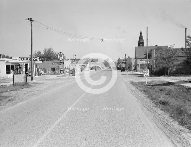 Main street of Nyssa, Oregon, on Saturday afternoon, 1939. Creator: Dorothea Lange.