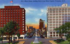 Main Street, looking north, Columbia, South Carolina, USA, 1940