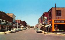 Main Street looking north in Poplar Bluff, Missouri, USA, 1959