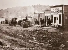 Main Street, Manhattan, Nevada, early 1900s. Creator: Unknown