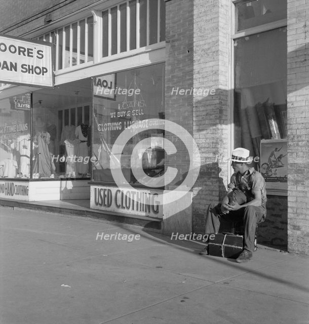 Main street storefront, Chickasaw, Oklahoma, 1937. Creator: Dorothea Lange.