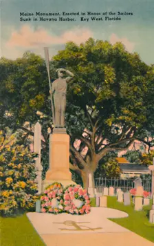 Maine monument, in Honor of Sailors Sunk in Havana Harbor. Key West, Florida c1940s. Artist: Tichnor Brothers