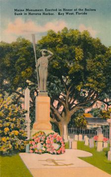 Maine monument, in Honor of Sailors Sunk in Havana Harbor. Key West, Florida c1940s. Artist: Tichnor Brothers