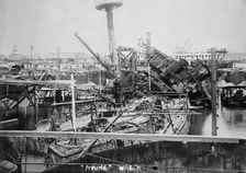 Maine wreckage, between c1910 and c1915. Creator: Bain News Service
