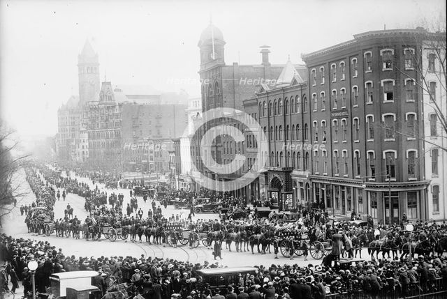 Maine, U.S.S - Funeral Services For Victims, 1914. Creator: Harris & Ewing.