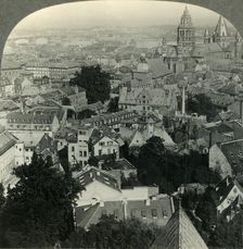 Mainz, Germany, from St. Stephen's Church - View N. E. across the Rhine to the Village of Castel Creator: Unknown
