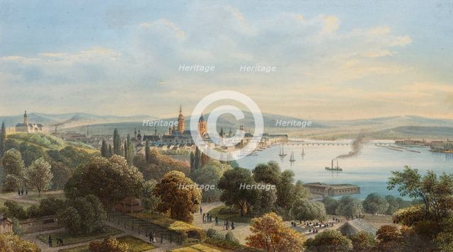 Mainz (Large View from the South). From: "The Rhine from Mainz to Bonn", 1853. Creator: Emminger, Eberhard (1808-1885).