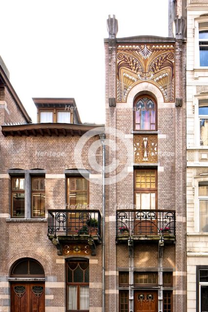 Maison-Atelier Albert Cortvriendt, (1900), 6-8 Rue de Nancy, Brussels, Belgium, c2014-2017. Artist: Alan John Ainsworth.