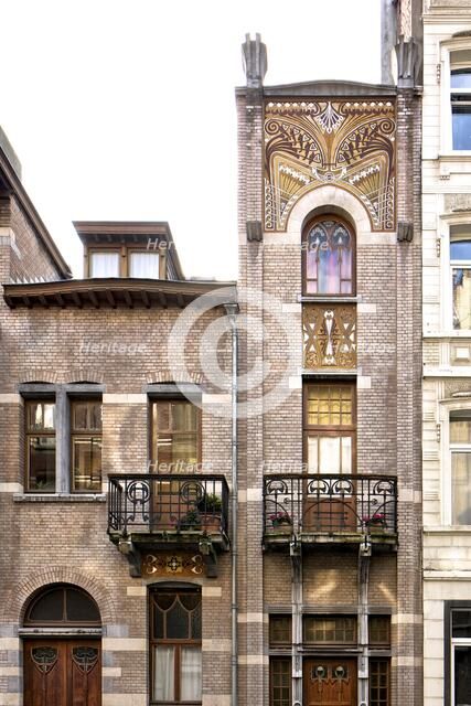 Maison-Atelier Albert Cortvriendt, (1900), 6-8 Rue de Nancy, Brussels, Belgium, c2014-2017. Artist: Alan John Ainsworth.