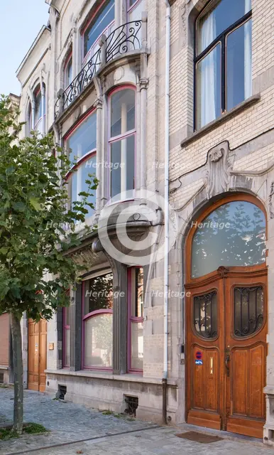 Maison-Atelier Delcorde, 40 & 44 Avenue Sleeckx, (1913), c2014-2017 Artist: Alan John Ainsworth.