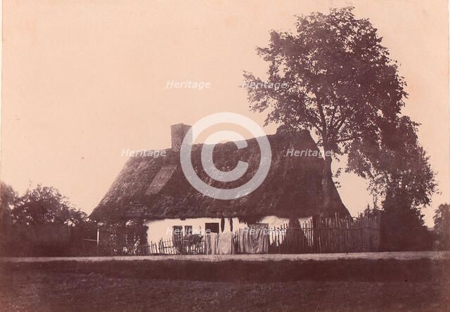Maison au toit de chaume, 1850-53. Creator: Unknown.