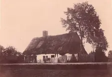 Maison au toit de chaume, 1850-53. Creator: Unknown