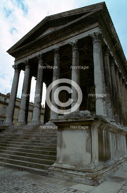 Maison Carree, the only intact Roman temple, 1st century BC Artist: Unknown