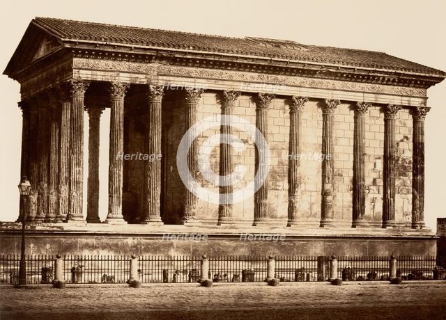 Maison Carrée à Nimes, 1853. Creator: Edouard Baldus.