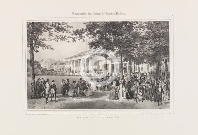 Maison de Conversation (Conversation House), Baden-Baden, c. 1840. Creator: Jacottet, Jean (1806-1880).