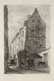 Maison dite de la Reine Blanche, Rue de Marmousets. Creator: Alfred Alexandre Delauney (French, 1830-1894)