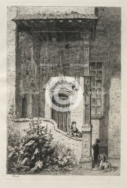 Maison dite de la Reine Blanche, Rue St. Hippolyte. Creator: Alfred Alexandre Delauney (French, 1830-1894).