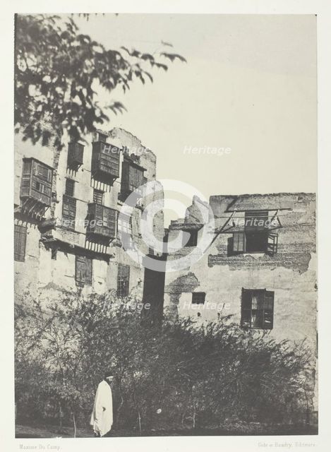Maison et Jardin dans le Quartier Frank, Le Kaire, 1849/51, printed 1852. Creator: Maxime du Camp.