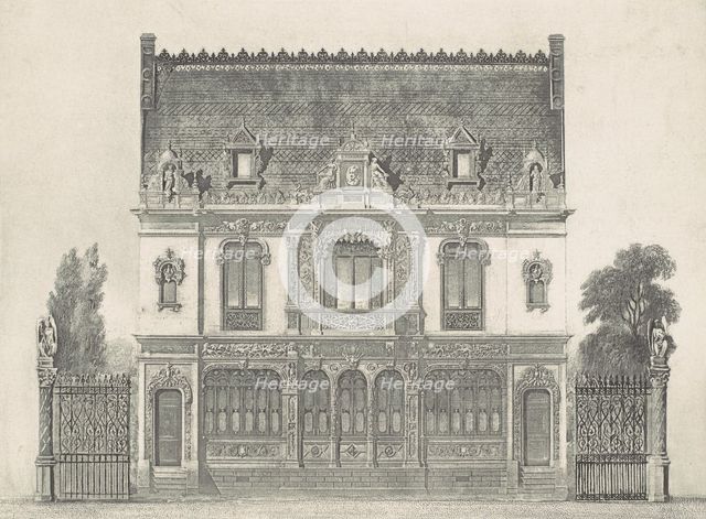 Maison élevée Rue St. Georges par M. Renaud, ca. 1841. Creators: Hippolyte Fizeau, Noël Marie Paymal Lerebours.
