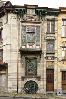 Maison Jaspar, 32-34 Rue Andre Van Hasselt, Brussels, Belgium, (1900), c2014-2017. Artist: Alan John Ainsworth