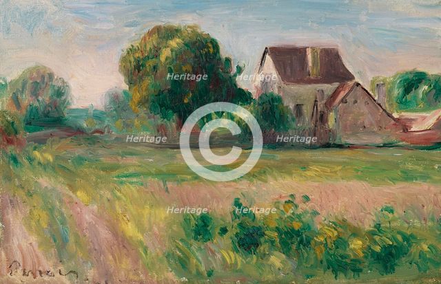 Maisons à Essoyes, c. 1890. Creator: Renoir, Pierre Auguste (1841-1919).