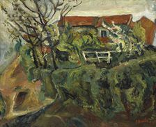 Maisons dans un paysage, ca 1918-1919. Creator: Soutine, Chaim (1893-1943)