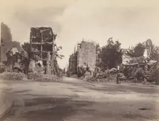 Maisons de la porte d'Auteuil, May 1871. Creator: Charles Soulier
