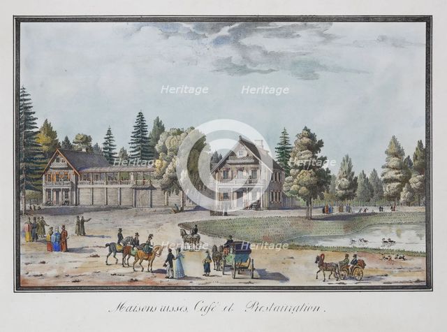 Maisons russes. Café and Restaurant in Catharinhof, 1824.