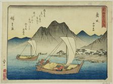 Maisaka: The Ferry at Imagiri (Maisaka, Imagiri funawatashi), from the series "Fifty..., c. 1837/42. Creator: Ando Hiroshige