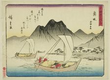 Maisaka: The Ferry at Imagiri (Maisaka, Imagiri funawatashi), from the series "Fifty..., c. 1837/42. Creator: Ando Hiroshige