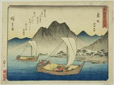 Maisaka: The Ferry at Imagiri (Maisaka, Imagiri funawatashi), from the series "Fifty..., c. 1837/42. Creator: Ando Hiroshige