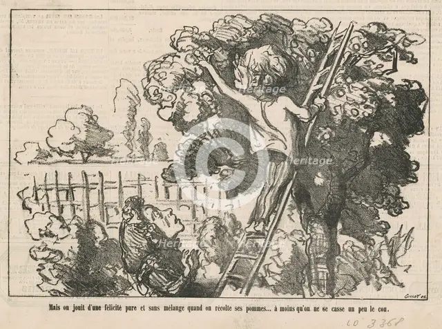 Mais on jouit d'une félicité pure, 19th century. Creator: Honore Daumier.