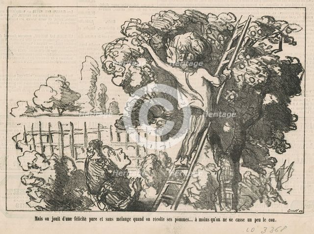 Mais on jouit d'une félicité pure, 19th century. Creator: Honore Daumier.