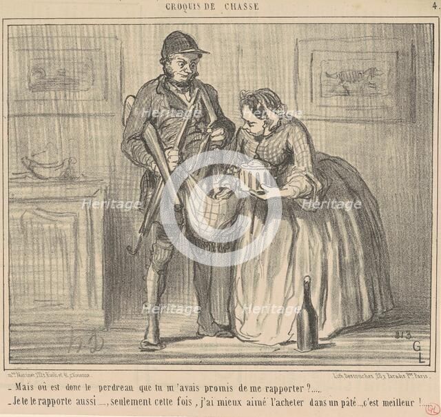 Mais ou est donc le perdreau, 19th century. Creator: Honore Daumier.