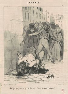 Mais pis que j'vous dis qu c'est des amis ..., 19th century. Creator: Honore Daumier