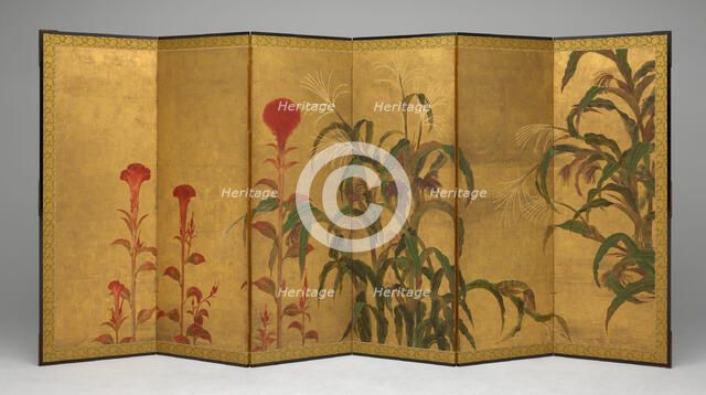 Maize and Cockscombs, mid 17th century. Creator: Unknown.