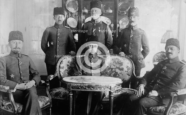 Maj. Dr. Orhan Bey, Maj. Dr. Bruning, Maj. Dr. Ibrahim Refik, Dr. Assaf..., between c1915 and c1920. Creator: Bain News Service.