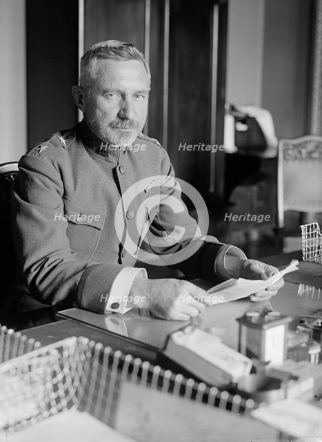 Maj. Gen. Peyton C. March, U.S.A., Chief of Staff, at Desk, 1918. Creator: Harris & Ewing.