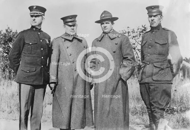 Maj. H.H. Kipp, Col. A.S. McLemore, Maj. W.H. Parker, and Capt. T.G. Sterrett, 10 Nov 1917. Creator: Bain News Service.