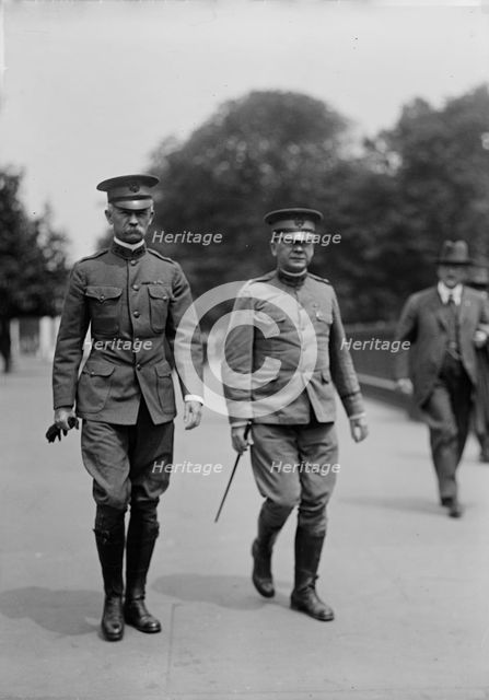 Maj. James J. Mayes, U.S.A., right, with Brig. Gen. Crozier, 1917. Creator: Harris & Ewing.
