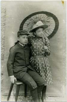 Maja and Albert Einstein, ca 1893