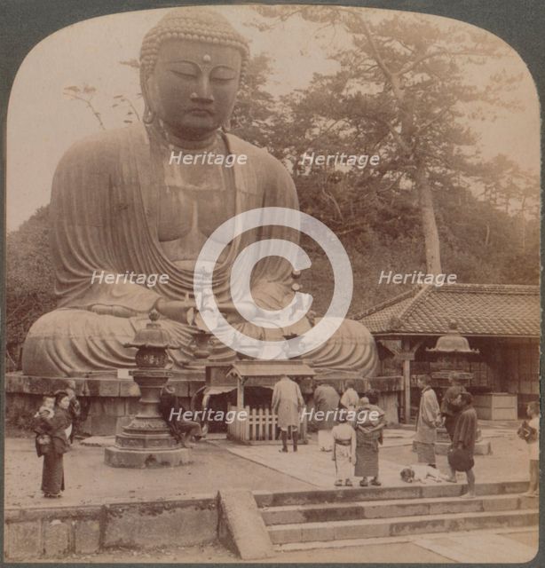 'Majestic calm of the great bronze Buddha, reverenced for six centuries, Kamakura, Japan, 1904. Artist: Unknown.