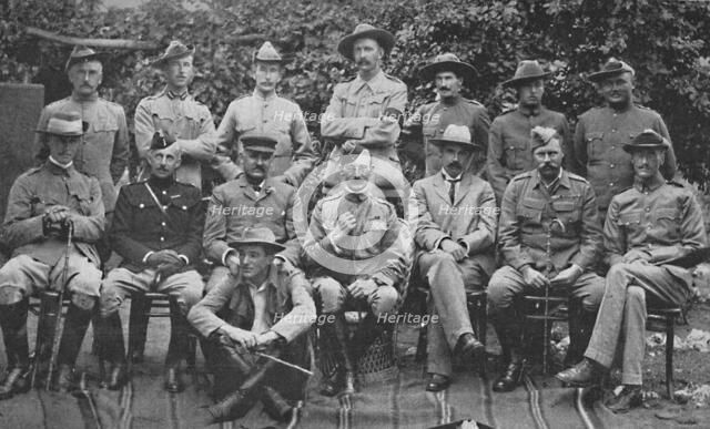 'Major-General Baden-Powell and the Principal Men Who Helped Him to Defend Mafeking', 1900. Creator: Unknown.