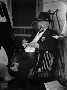 Major General Daniel Edgar Sickles, U.S.A. G.A.R. Veteran, Gettysburg Reunion, 1913. Creator: Harris & Ewing