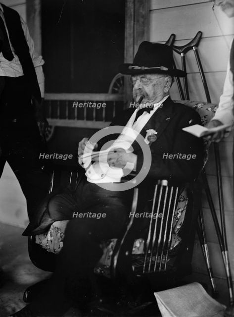 Major General Daniel Edgar Sickles, U.S.A. G.A.R. Veteran, Gettysburg Reunion, 1913. Creator: Harris & Ewing.