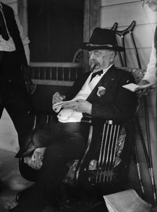 Major General Daniel Edgar Sickles, U.S.A. G.A.R. Veteran, Gettysburg Reunion, 1913. Creator: Harris & Ewing