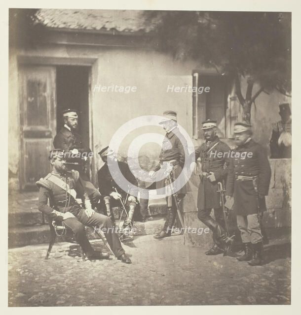 Major General Estcourt and Staff, 1855. Creator: Roger Fenton.