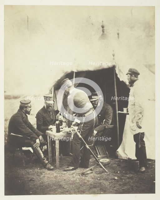 Major General Garrett and Officers of the 46th, 1855. Creator: Roger Fenton.